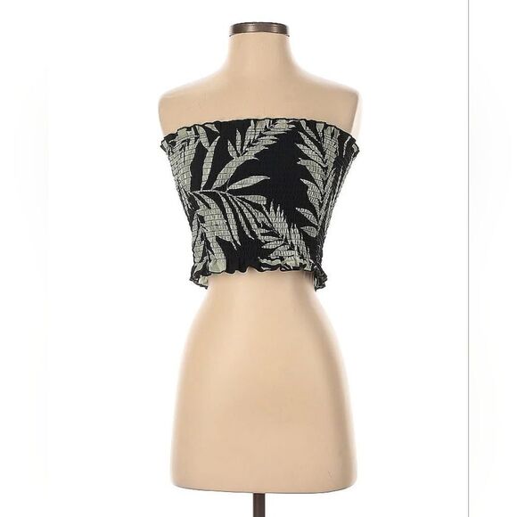 Show✨Me Your MuMu Smocked Tropical Tube Top - Picture 1 of 3